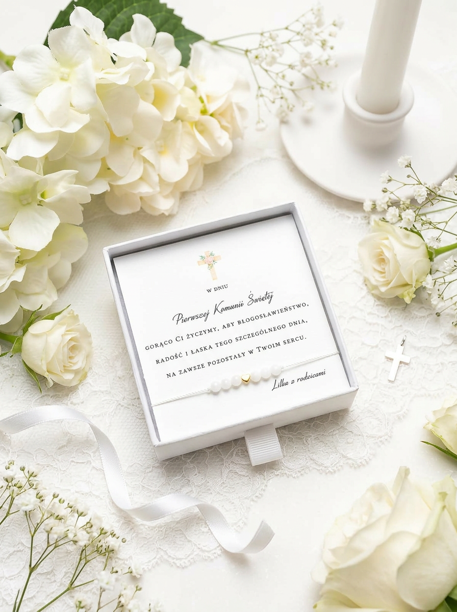 Bransoletka BABY PURE LOVE white  - kamień księżycowy